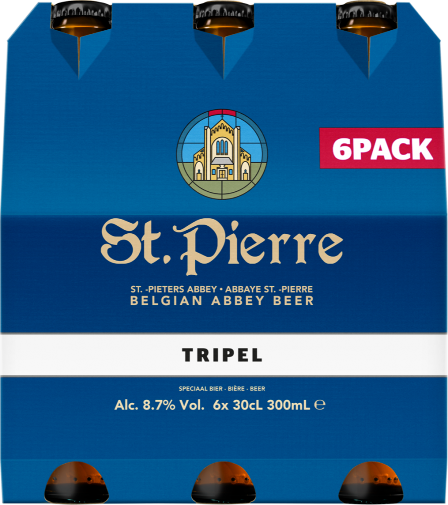 St. Pierre Tripel sixpack met flesjes van 30cl St. Pierre Tripel sixpack met flesjes van 30cl